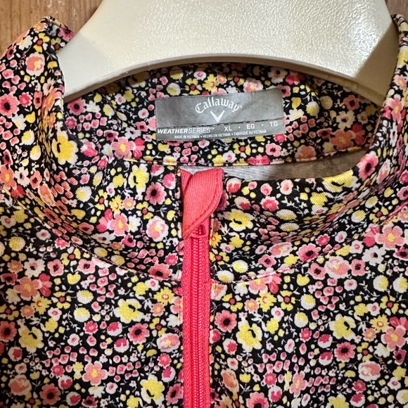 Callaway Apparel WOMENS MINI FLORAL PRINTED POLO - Picture 4 of 5